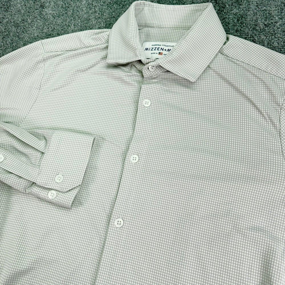 Mizzen Main Shirt Mens Medium Spinnaker Trim Fit Spinnaker Button Up‎ USA READ